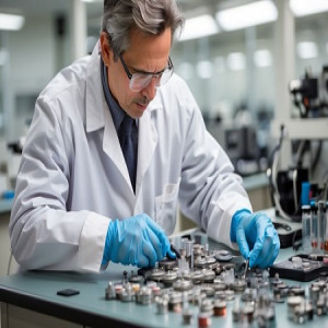 scientist testing new battery metals